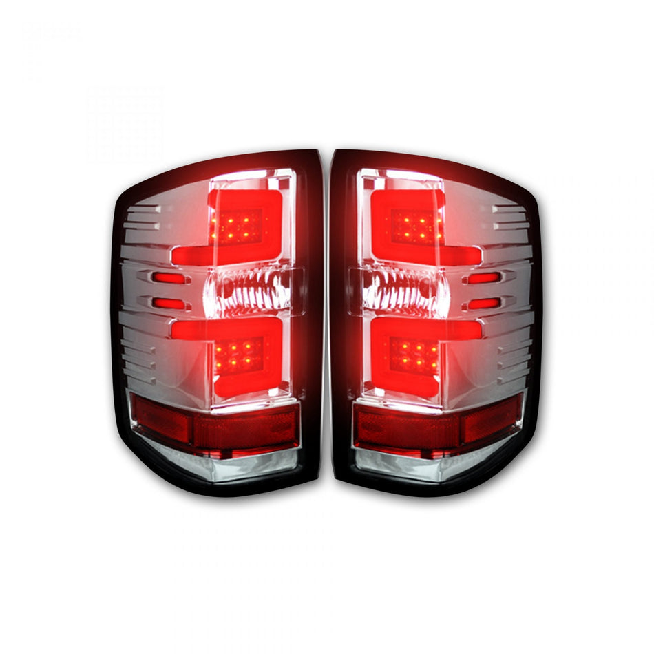Chevy Silverado 1500 16-18 & 2500/3500 16-19 (Replaces OEM LED) Tail Lights OLED in Clear
