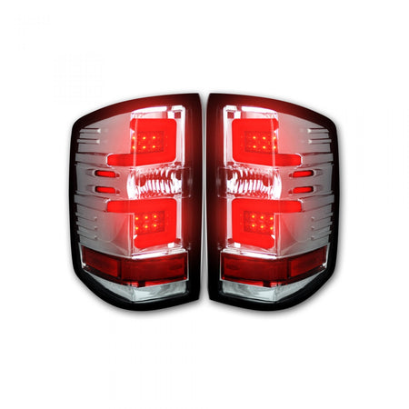 Chevy Silverado 1500 16-18 & 2500/3500 16-19 (Replaces OEM LED) Tail Lights OLED in Clear