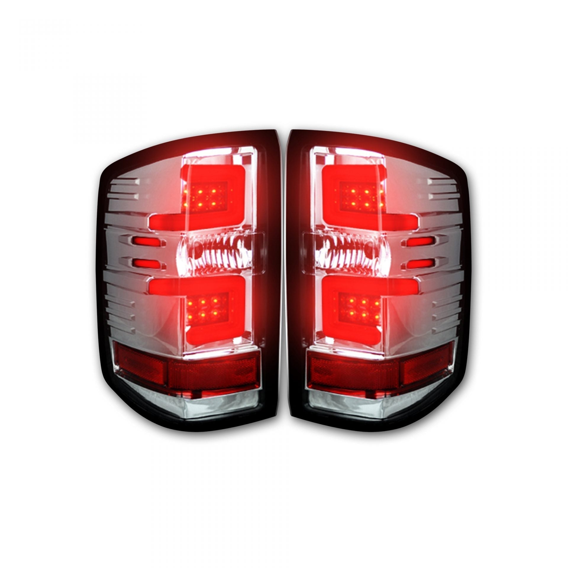 Chevy Silverado 1500 16-18 & 2500/3500 16-19 (Replaces OEM LED) Tail Lights OLED in Clear