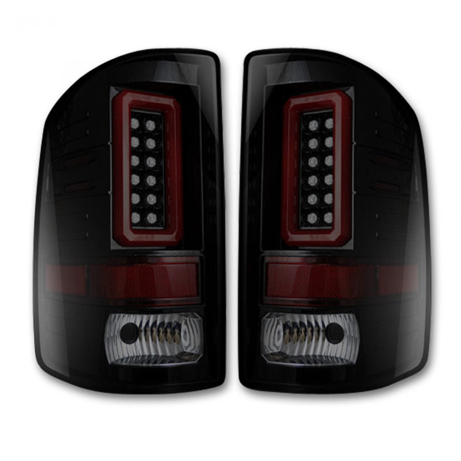 GMC Sierra 1500 14-18 & 2500/3500 14-19 Tail Lights OLED in Dark Red Smoked
