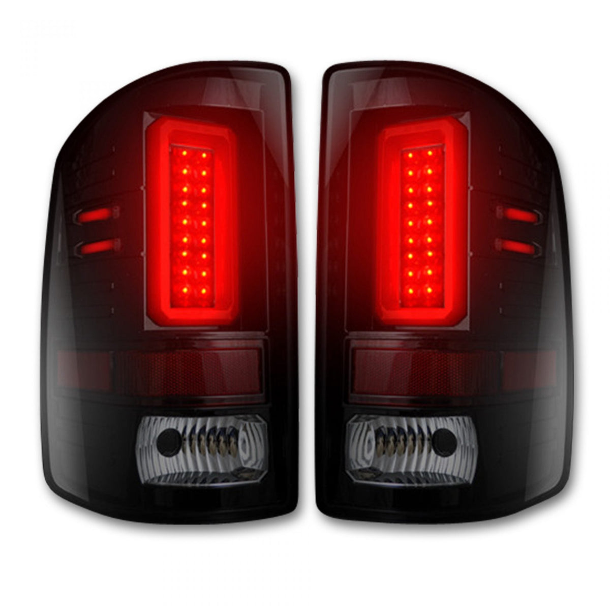 GMC Sierra 1500 14-18 & 2500/3500 14-19 Tail Lights OLED in Dark Red Smoked