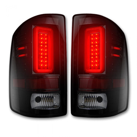 GMC Sierra 1500 14-18 & 2500/3500 14-19 Tail Lights OLED in Dark Red Smoked