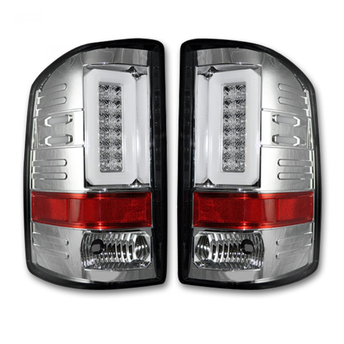 GMC Sierra 1500 14-18 & 2500/3500 14-19 Tail Lights OLED in Dark Red Smoked