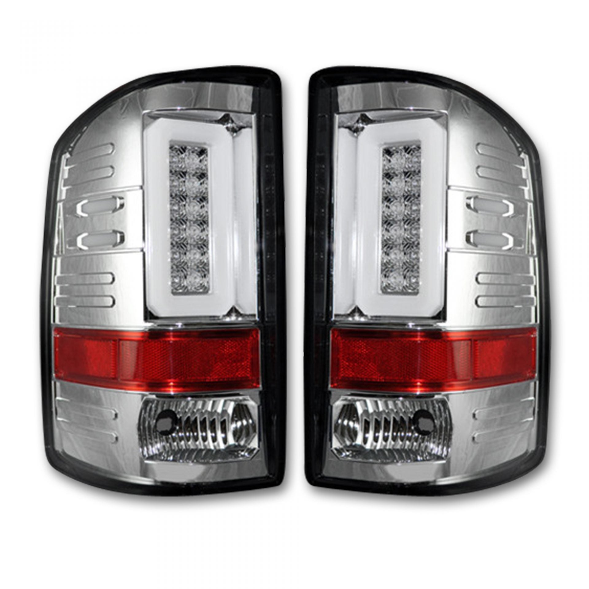 GMC Sierra 1500 14-18 & 2500/3500 14-19 Tail Lights OLED in Dark Red Smoked
