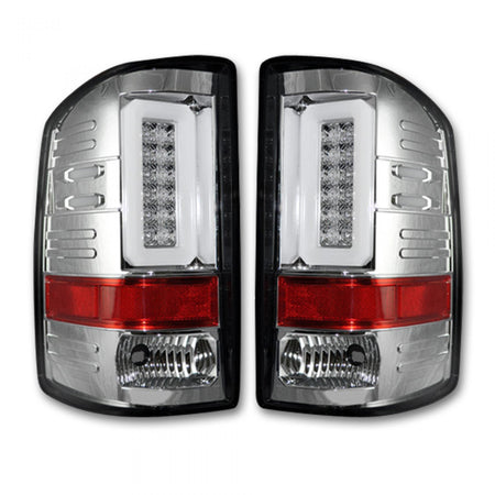 GMC Sierra 1500 14-18 & 2500/3500 14-19 Tail Lights OLED in Dark Red Smoked