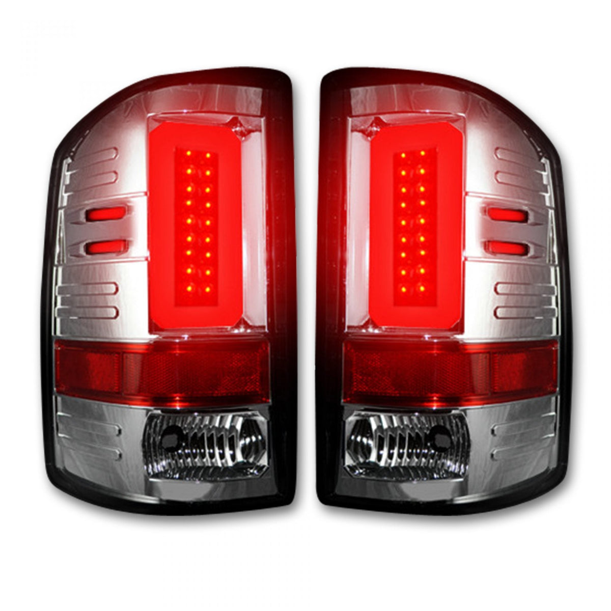 GMC Sierra 1500 14-18 & 2500/3500 14-19 Tail Lights OLED in Dark Red Smoked