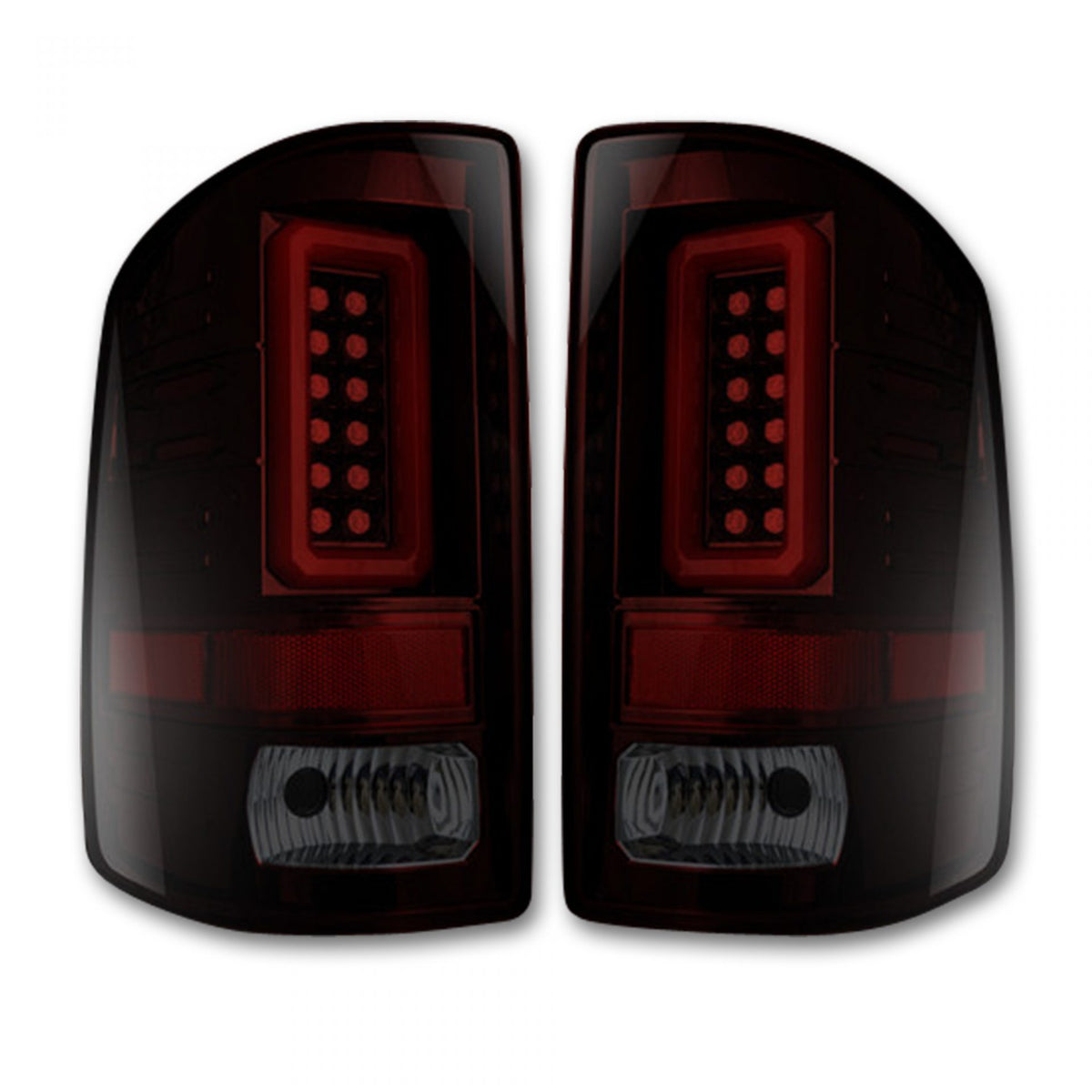GMC Sierra 1500 14-18 & 2500/3500 14-19 Tail Lights OLED in Dark Red Smoked
