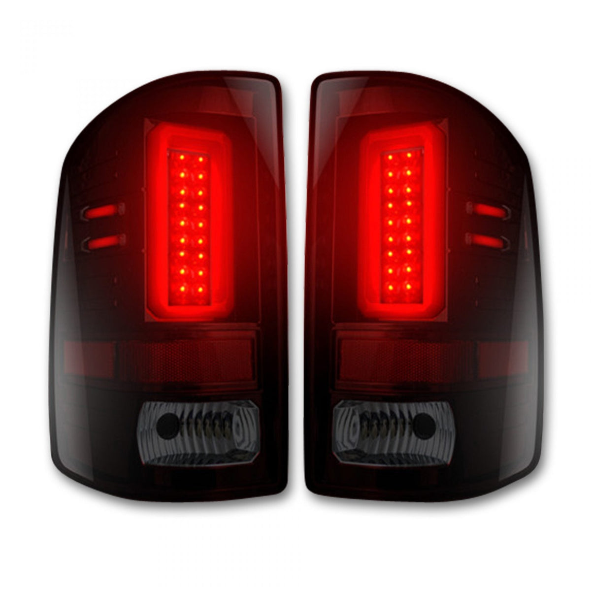 GMC Sierra 1500 14-18 & 2500/3500 14-19 Tail Lights OLED in Dark Red Smoked