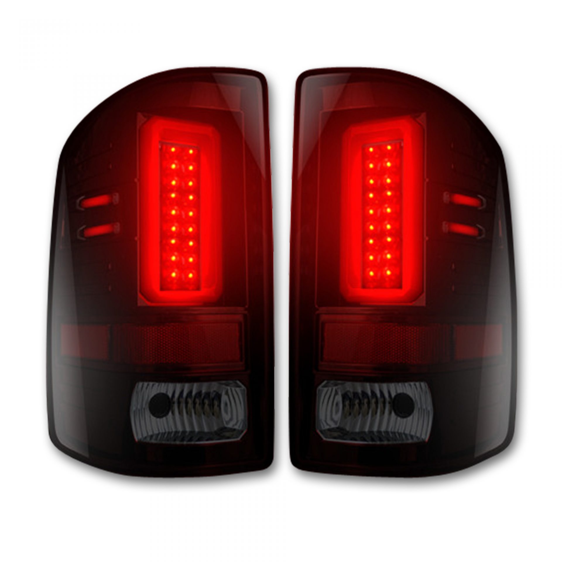 GMC Sierra 1500 14-18 & 2500/3500 14-19 Tail Lights OLED in Dark Red Smoked
