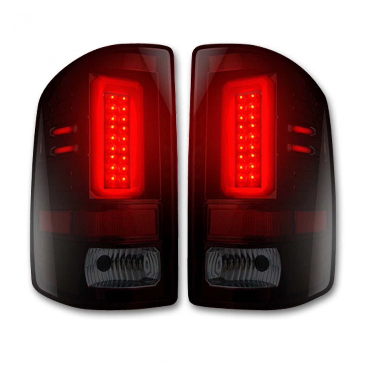 GMC Sierra 1500 14-18 & 2500/3500 14-19 Tail Lights OLED in Dark Red Smoked