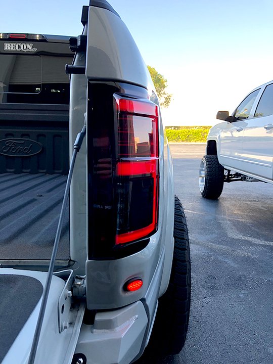 Ford F150 15-17 & Raptor 17-19 (Replaces OEM LED) Tail Lights OLED Dark Red Smoked