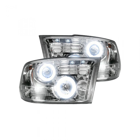 Dodge RAM 1500 09-19 & 2500/3500 10-18 Projector Headlights CCFL Halos & DRL Smoked/BlackDodge RAM 1500 09-19 & 2500/3500 10-18 Projector Headlights CCFL Halos & DRL Clear/Chrome