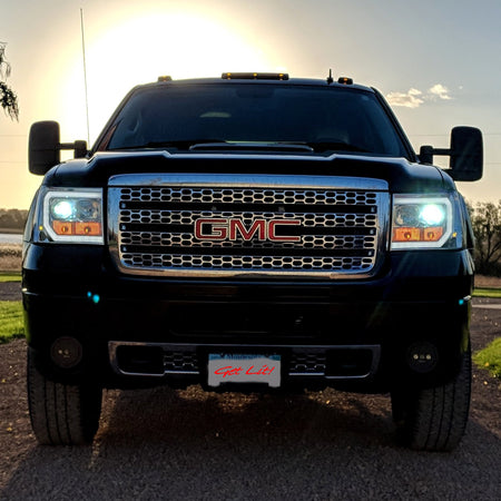 GMC Sierra 07-13 Projector Headlights OLED Halos & DRL Clear/Chrome