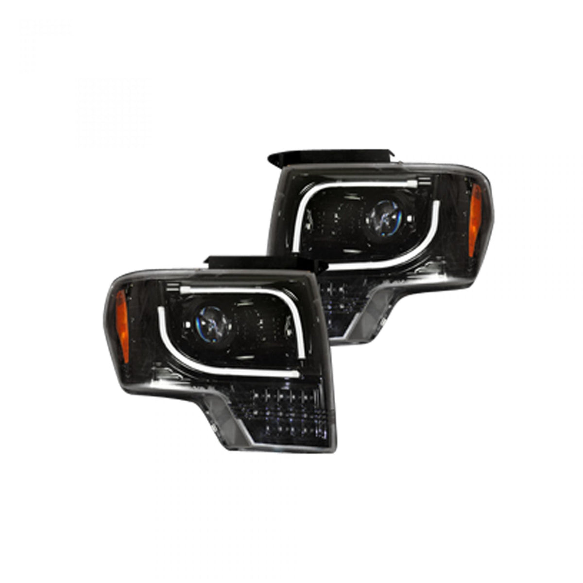 Ford F150 & Raptor 13-14 Projector Headlights LED Smoked/Black