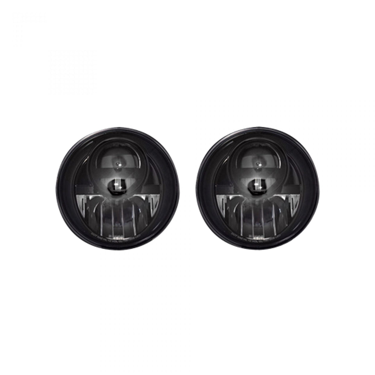 Jeep JK Wrangler 07-18 Projector Headlights LED in Smoked/Black