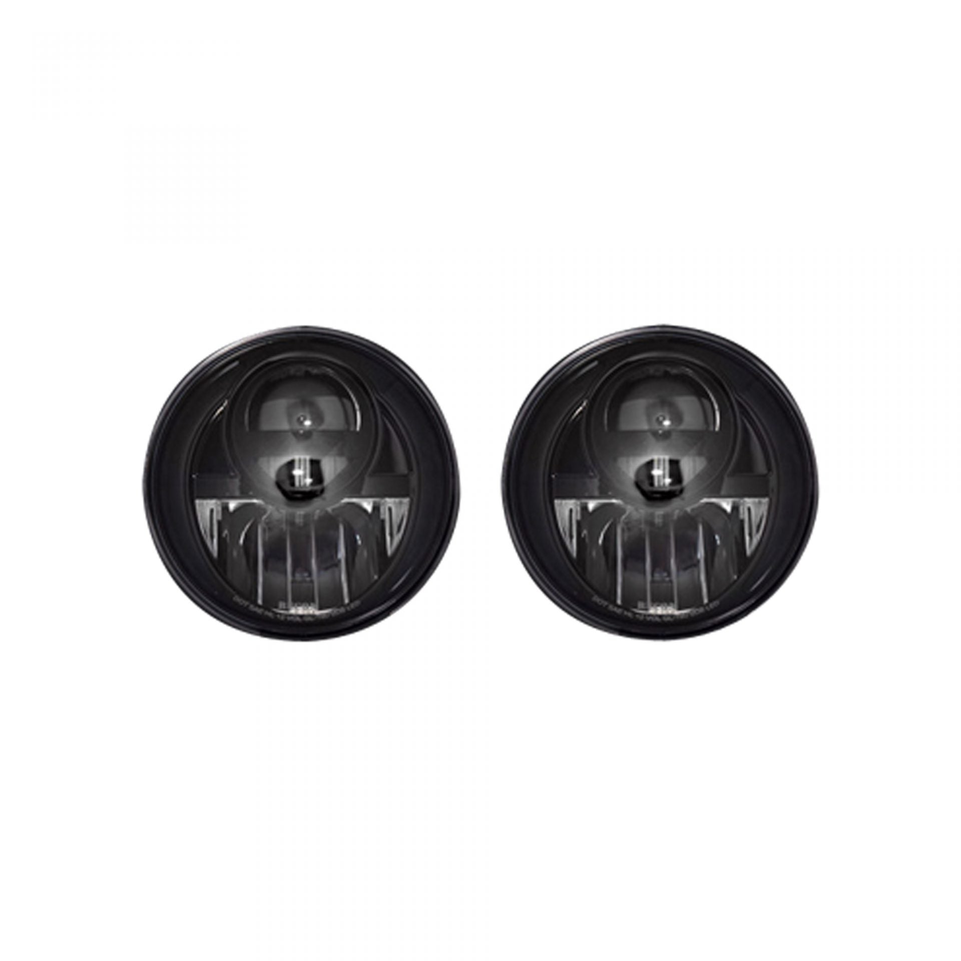 Jeep JK Wrangler 07-18 Projector Headlights LED in Smoked/Black