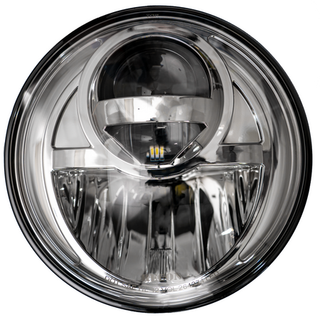 264274CL Jeep JK Wrangler 07-18 LED PROJECTOR HEADLIGHTS - Clear / Chrome