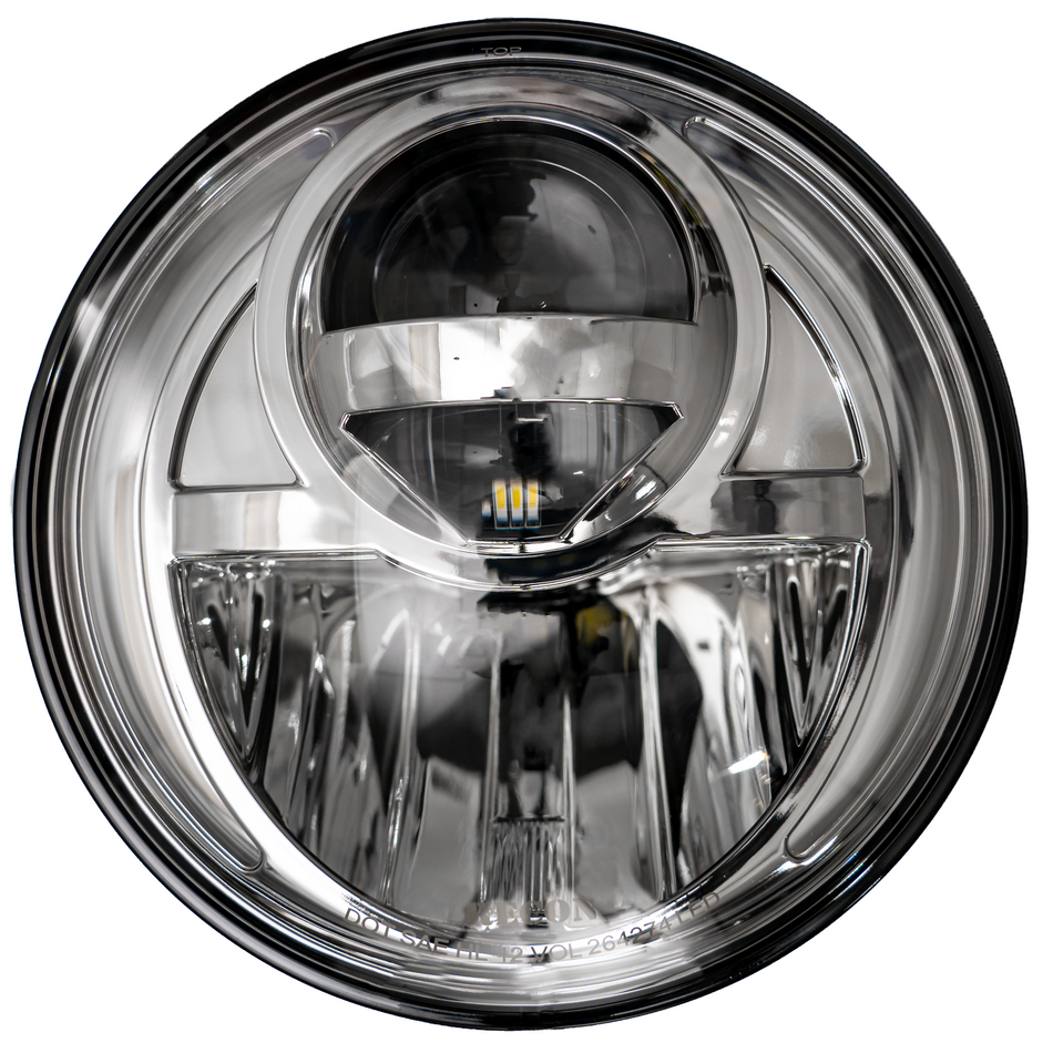 264274CL Jeep JK Wrangler 07-18 LED PROJECTOR HEADLIGHTS - Clear / Chrome