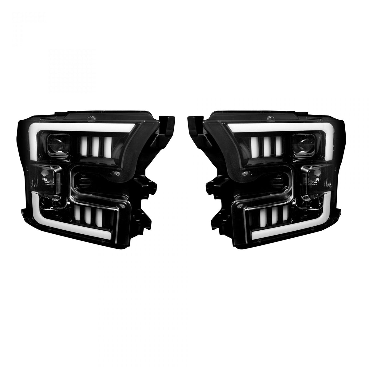 Ford F150 15-17 Projector Headlights in Smoked/Black