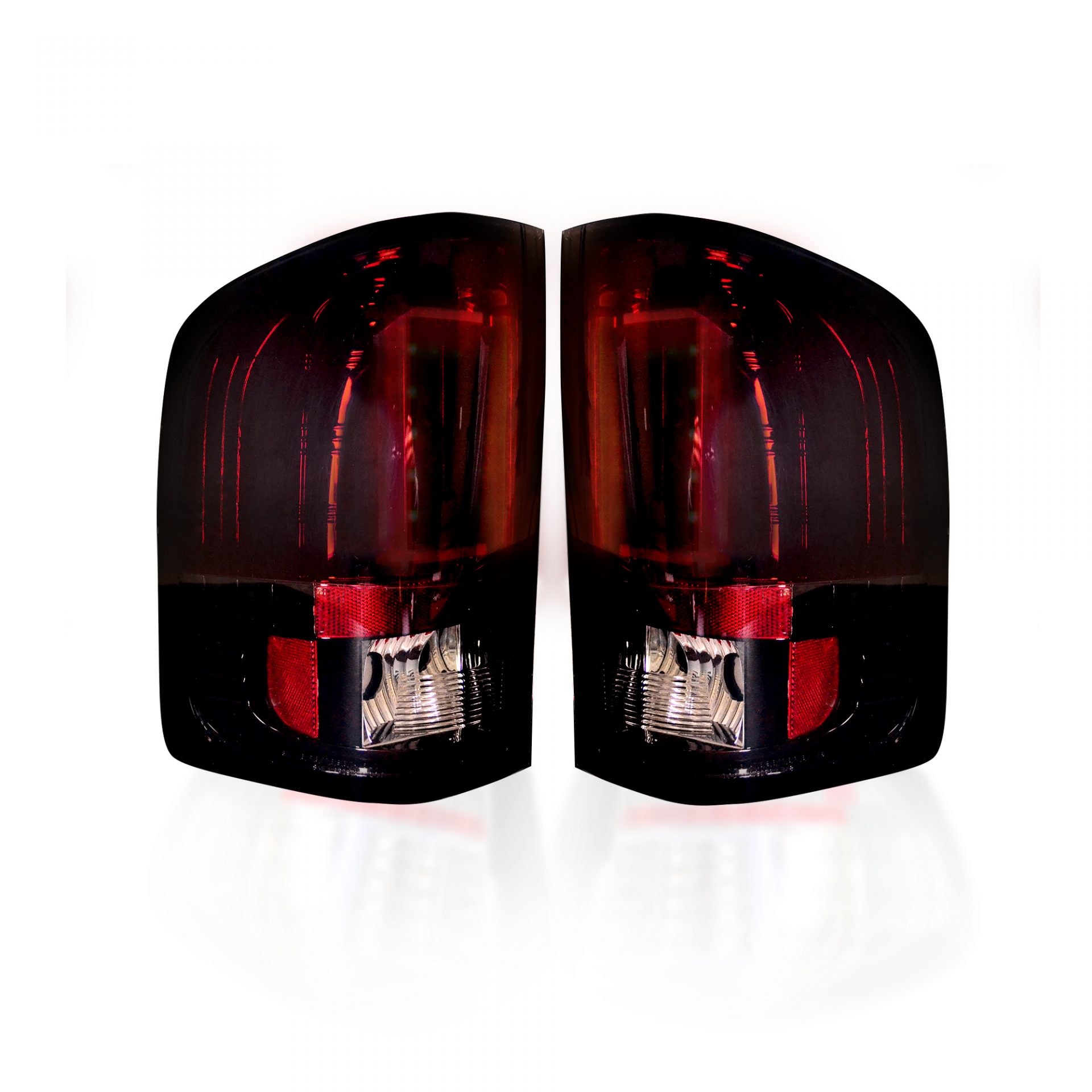 Chevy Silverado Single-Wheel 07-13 & Dually 07-14 & GMC Sierra 07-14 Tail Lights OLED Red Smoked