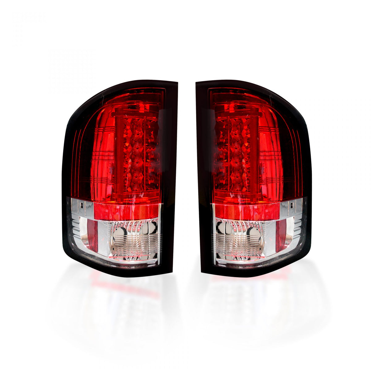 Chevy Silverado Single-Wheel 07-13 & Dually 07-14 & GMC Sierra 07-14 Tail Lights OLED in Red