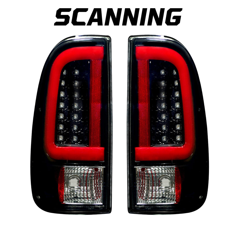 Ford Super Duty F250HD/350/450/550 99-07 & F150 97-03 Tail Lights OLED Scanning OLED Smoked