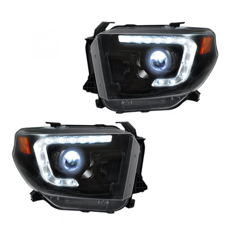 Toyota Tundra 14-19 Projector Headlights OLED DRL in Smoked/Black