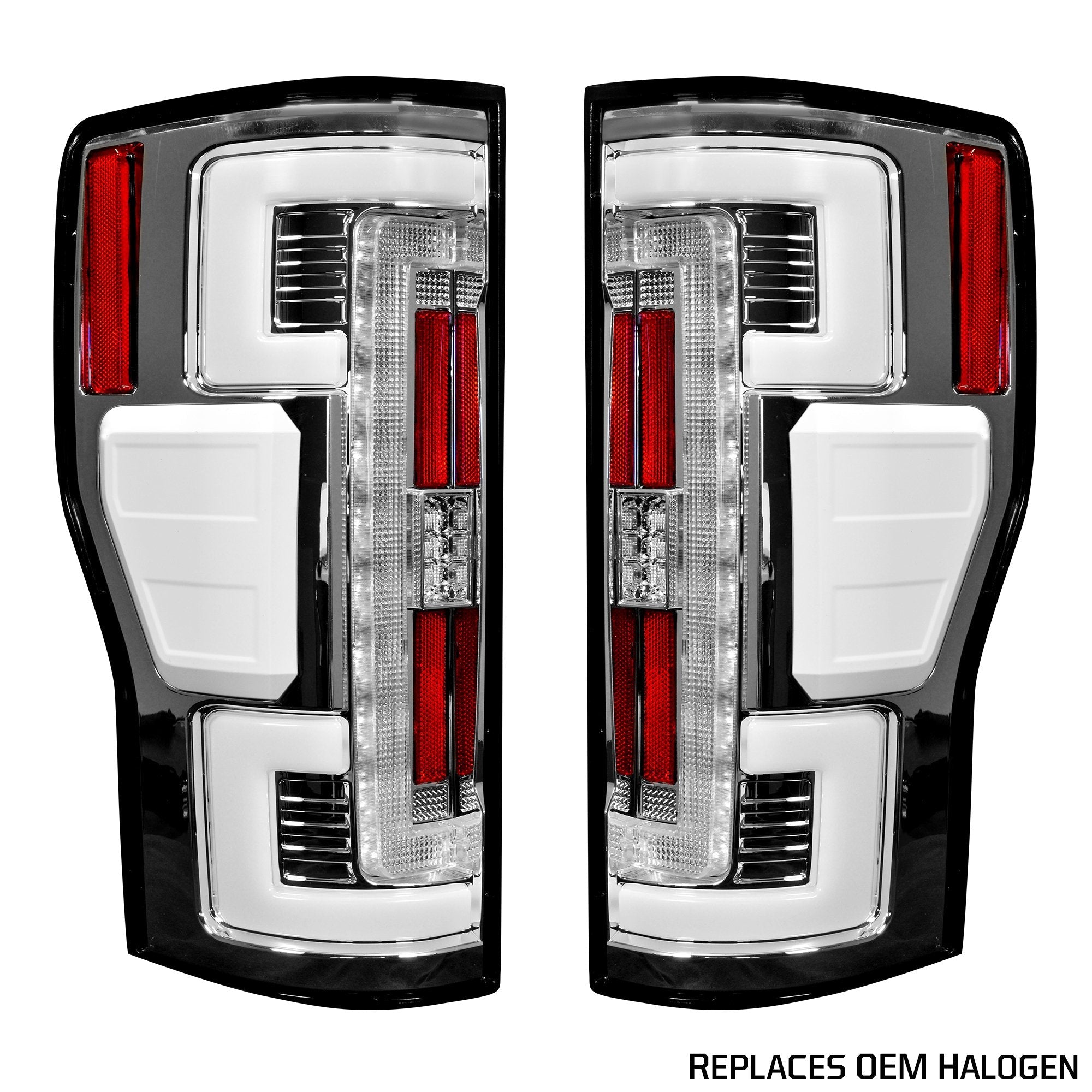 Ford Super Duty F250/350/450/550 17-19 Tail Lights OLED in Smoked