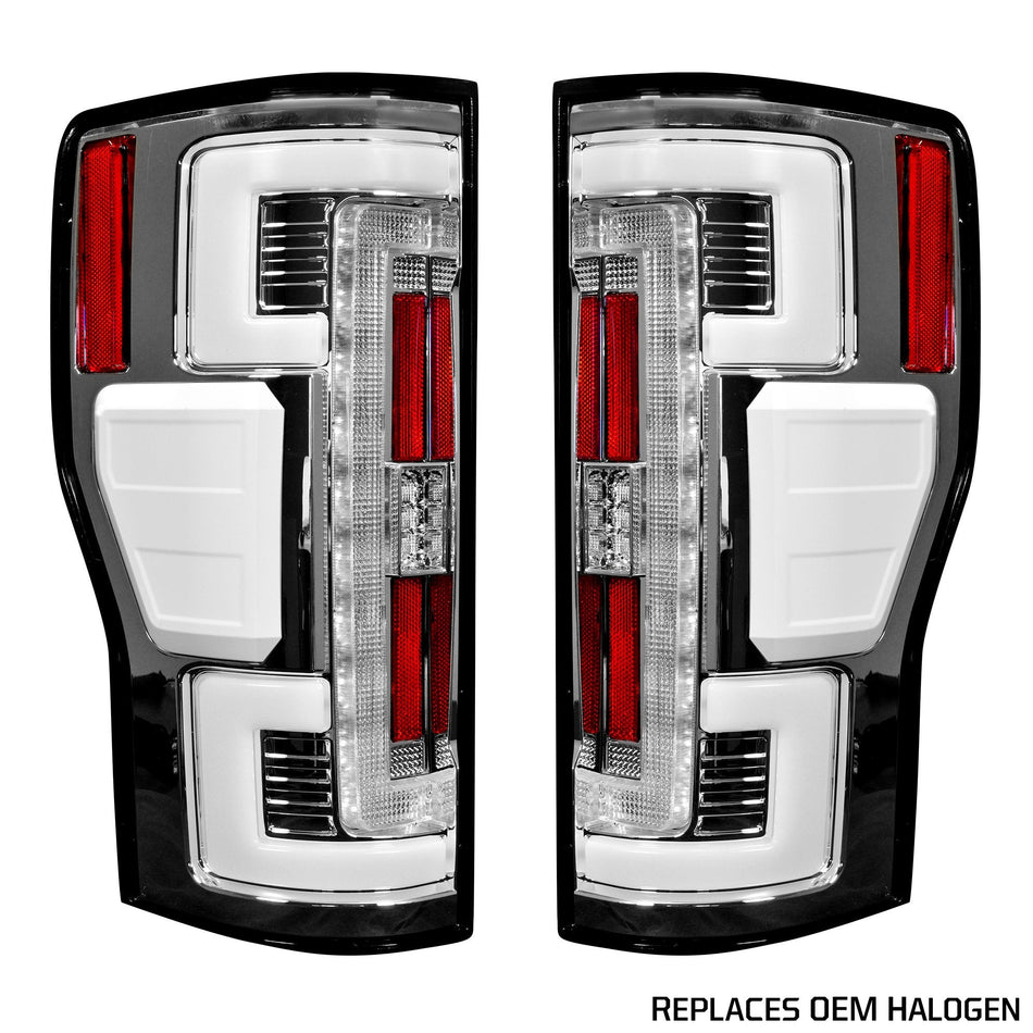Ford Super Duty F250/350/450/550 17-19 Tail Lights OLED in Smoked