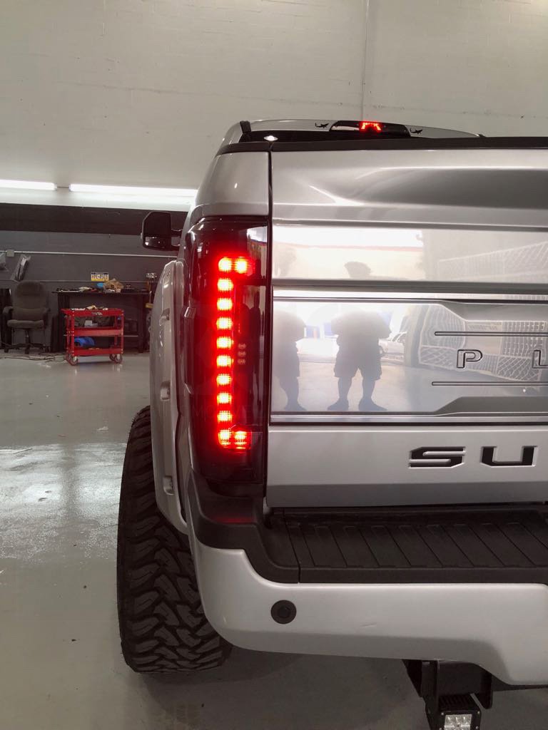 Ford Super Duty F250/350/450/550 17-19 (Replaces OEM LED) Tail Lights OLED in Clear
