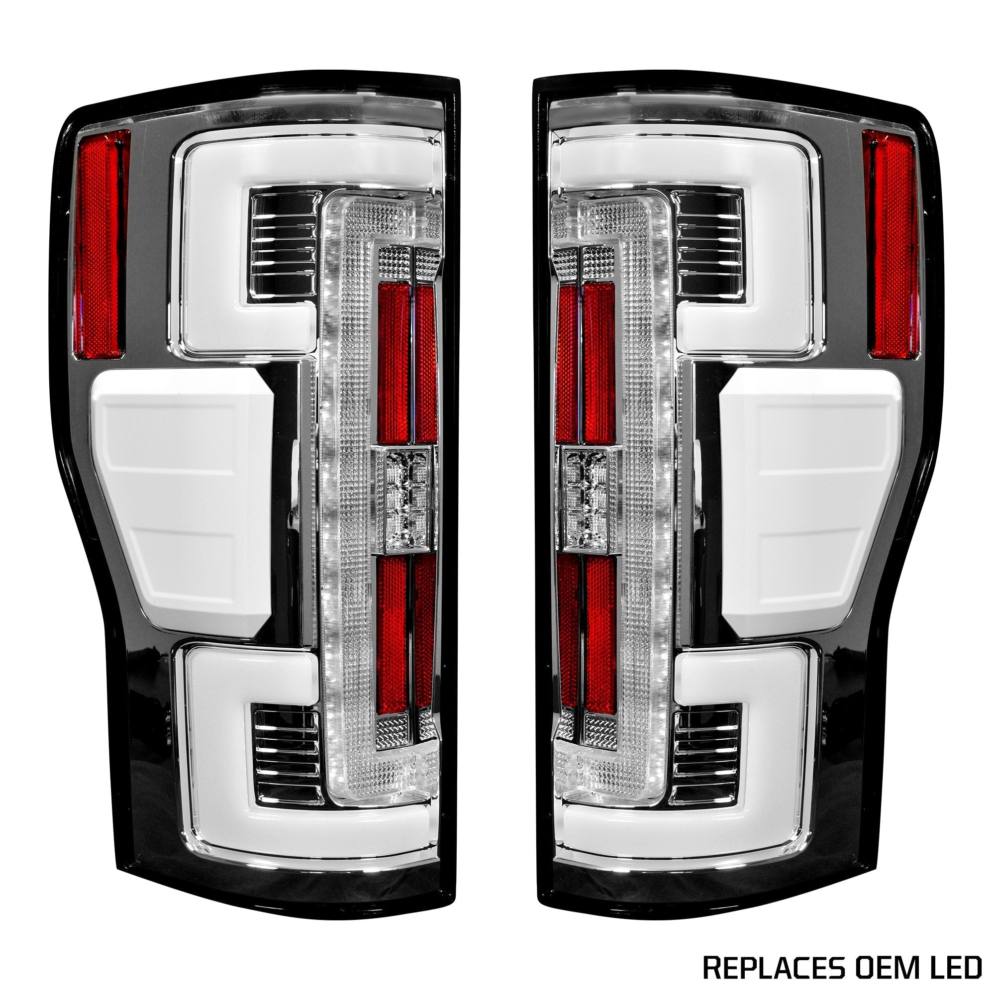Ford Super Duty F250/350/450/550 17-19 Tail Lights OLED in Smoked