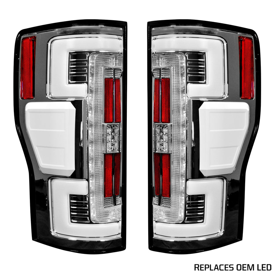 Ford Super Duty F250/350/450/550 17-19 Tail Lights OLED in Smoked