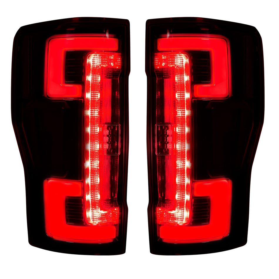 Ford Super Duty 20-22 F-250 F-350 F-450 F-550 (Replaces OEM LED) Tail Lights OLED in Dark Red Smoked