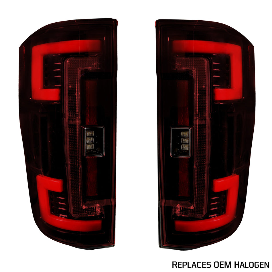 Ford Super Duty 20-22 F-250 F-350 F-450 F-550 (Replaces OEM Halogen) Tail Lights OLED in Red