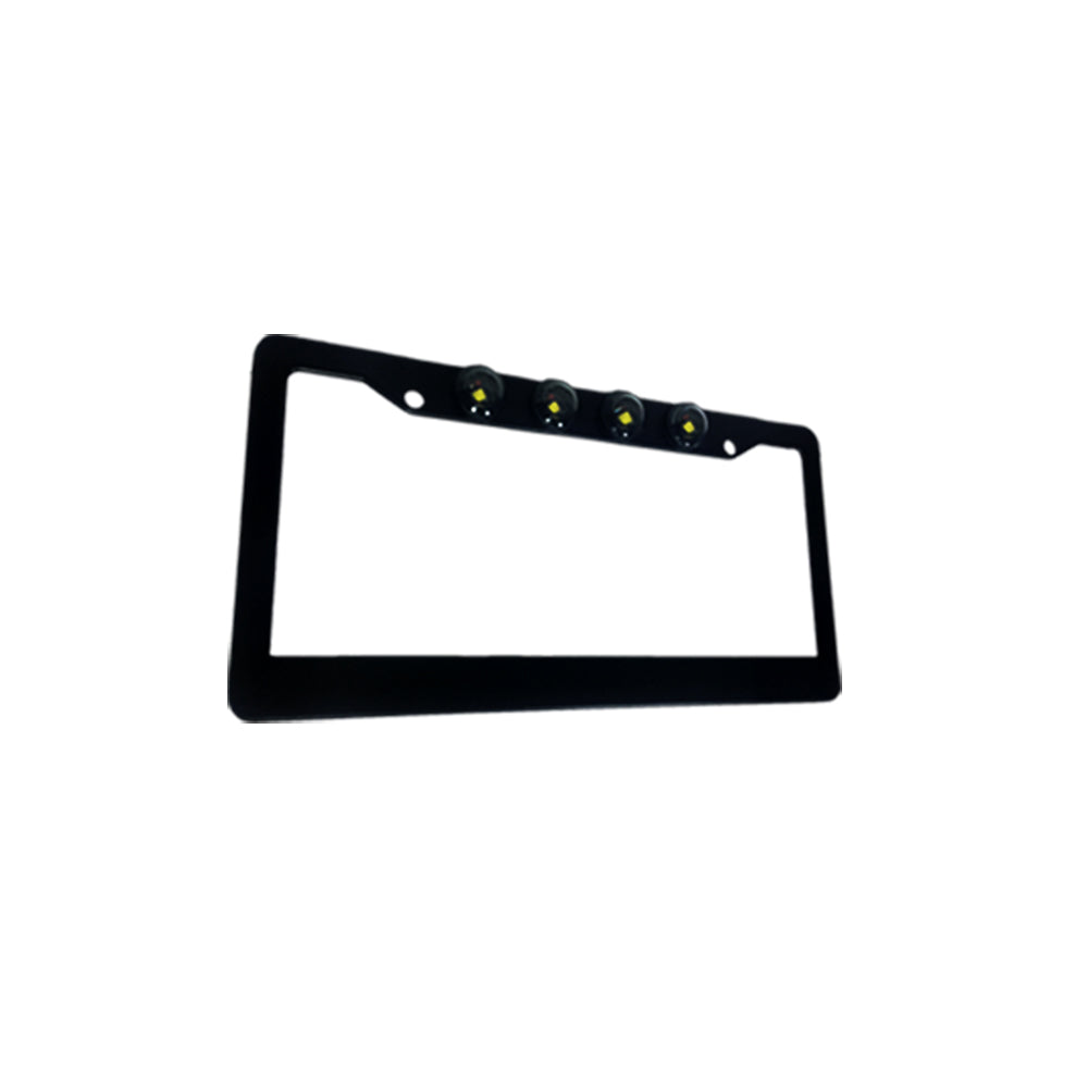 Black Aluminum License Plate Frame CREE LED