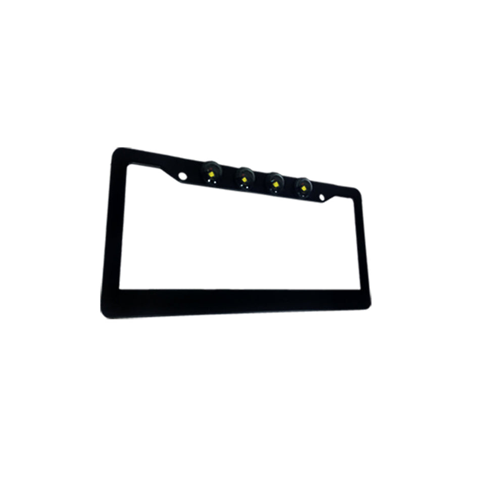 Black Aluminum License Plate Frame CREE LED