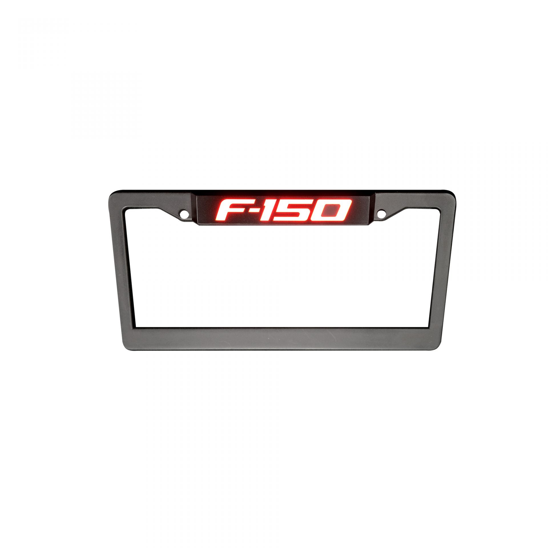 Ford F350 RED LED License Plate Frame in Black Billet Aluminum