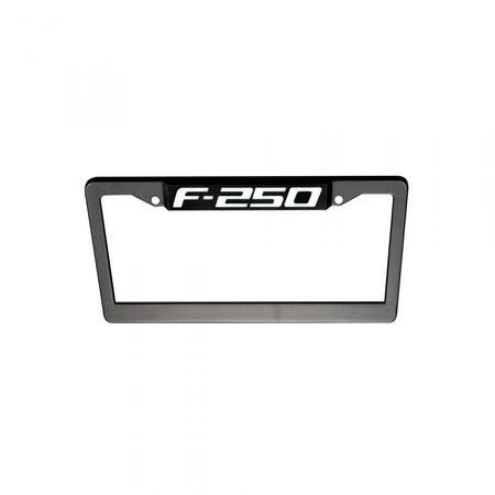 Ford F350 RED LED License Plate Frame in Black Billet Aluminum