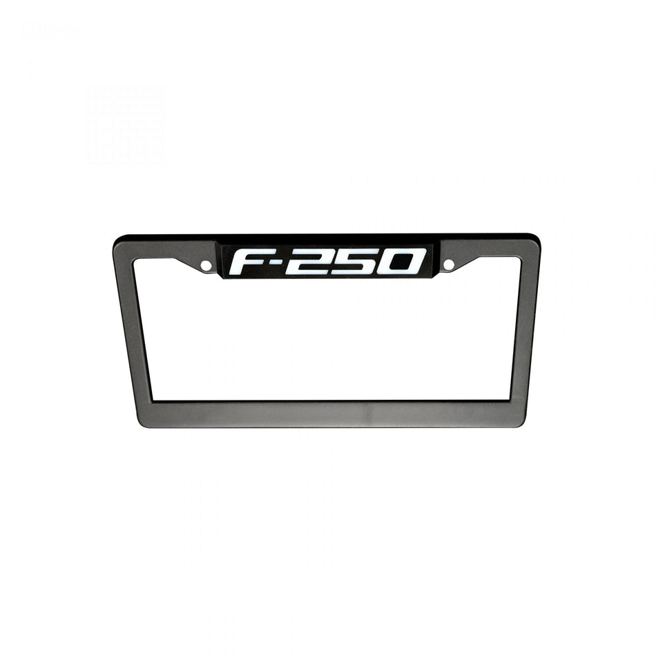 Ford F350 RED LED License Plate Frame in Black Billet Aluminum