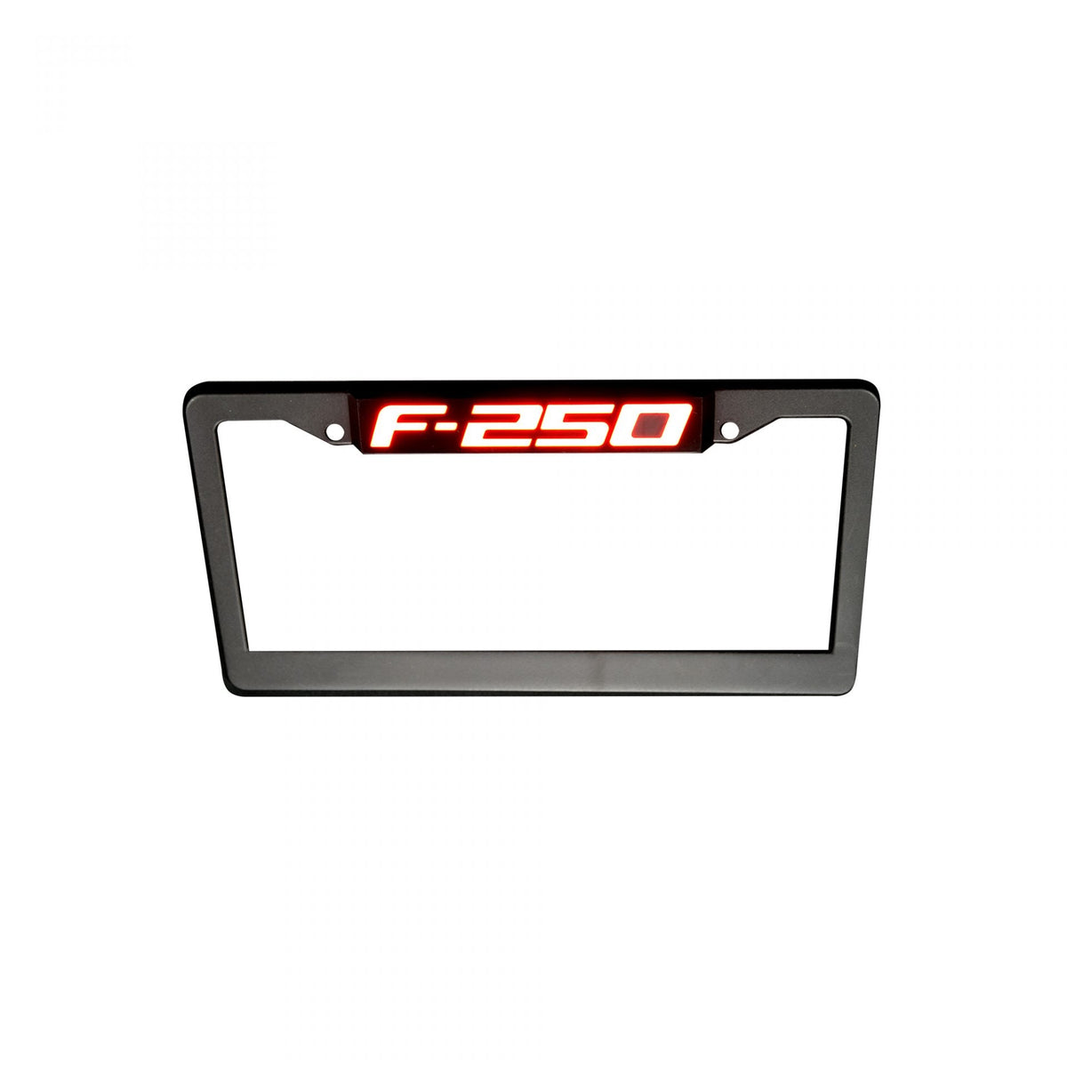 Ford F350 RED LED License Plate Frame in Black Billet Aluminum