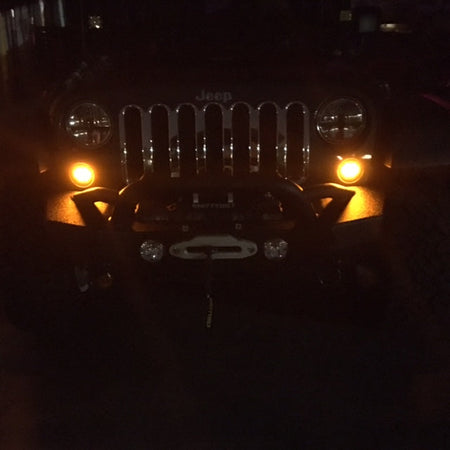 Jeep JK Wrangler 07-18 Amber Fender Light Front Side Fender OLED Smoked