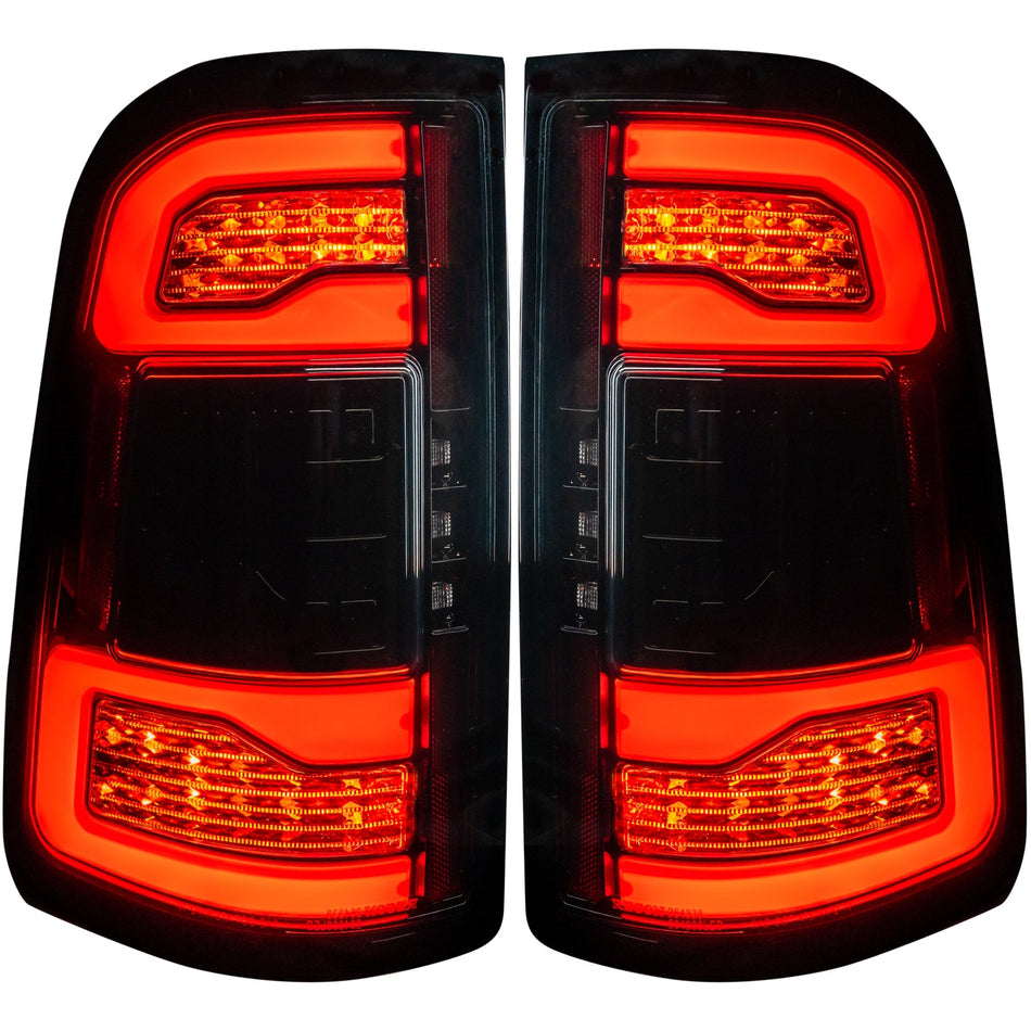 Dodge RAM 1500 19-23 OLED Tail Lights Smoked w/ Scanning Red Turn Signals w/ NO Blind Spot Sensor