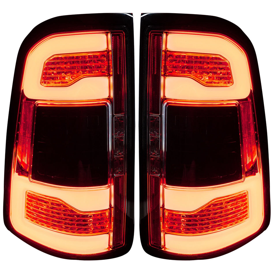 Dodge RAM 1500 19-23 OLED Tail Lights Clear w/ Scanning Red Turn Signals - Replaces OEM LED Tail Lights