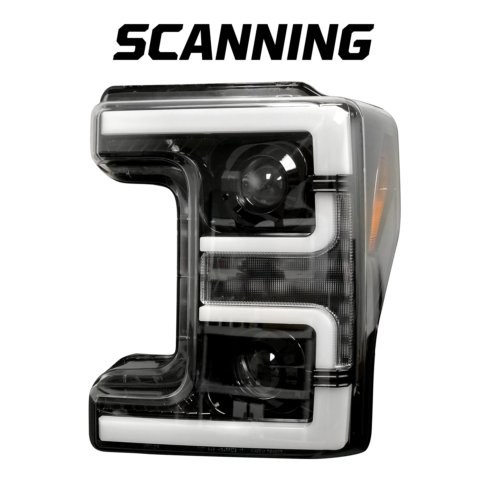 Ford Super Duty 17-19 Projector Headlights OLED DRL, LED Turn Signals Smoked