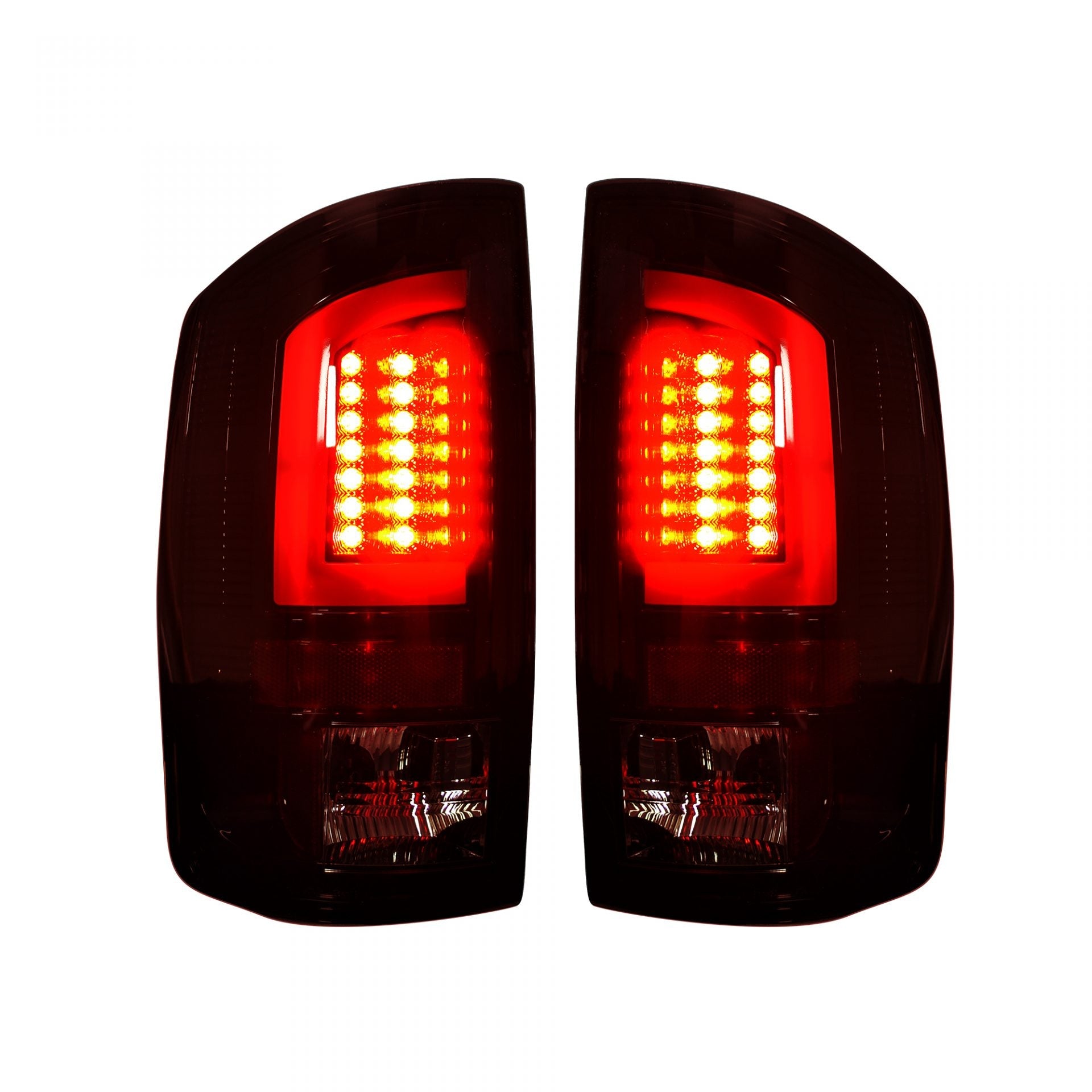Dodge 07-08 RAM 1500 &; 07-09 RAM 2500/3500 OLED TAIL LIGHTS Dark Red Smoked