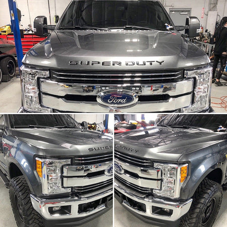 Ford Super Duty 17-19 Acrylic Emblem Inserts in Black