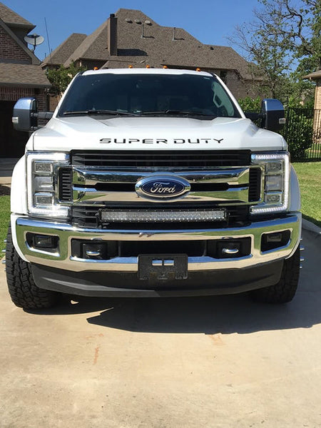 Ford Super Duty 17-19 Acrylic Emblem Inserts in Black