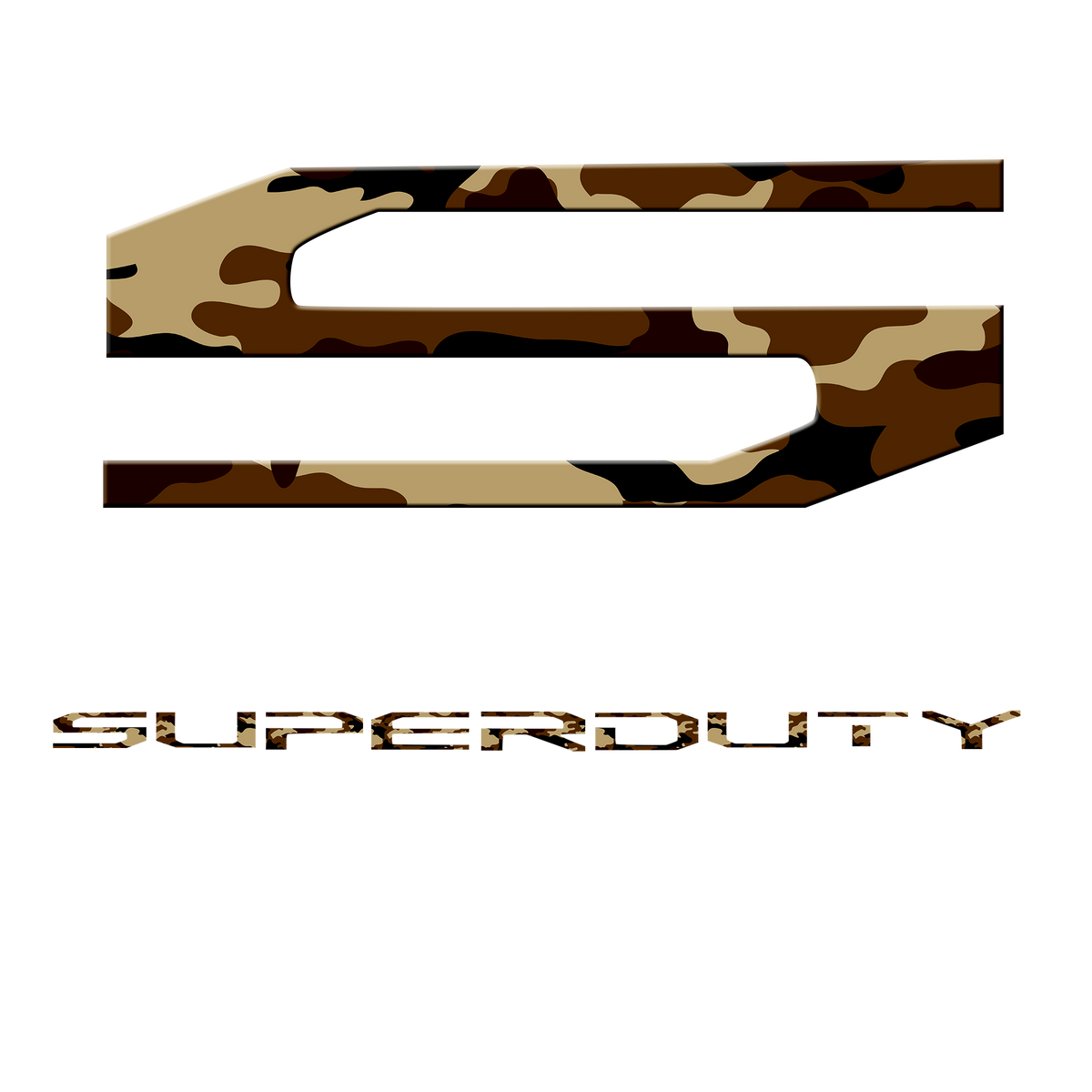 Ford Super Duty 17-19 Acrylic Emblem Inserts in Desert Camo