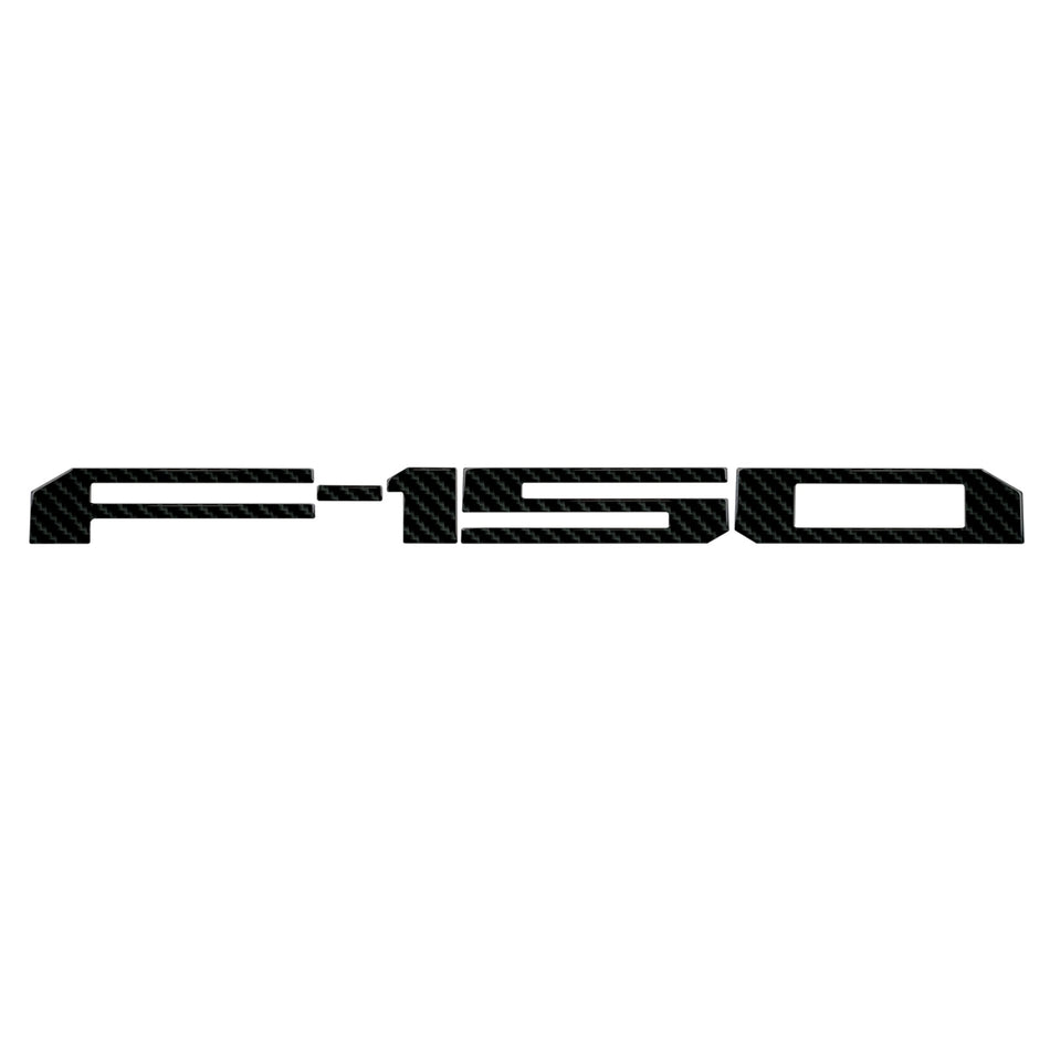 Ford F150 18-20 1-Piece Rear TAILGATE Acrylic Emblem Insert in Carbon Fiber