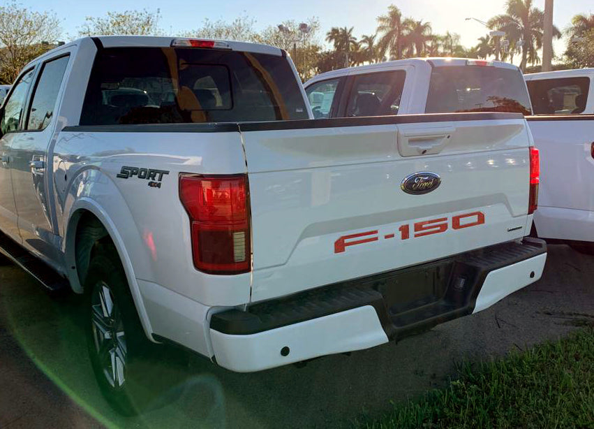 Ford F150 18-20 1-Piece Rear TAILGATE Acrylic Emblem Insert in Red